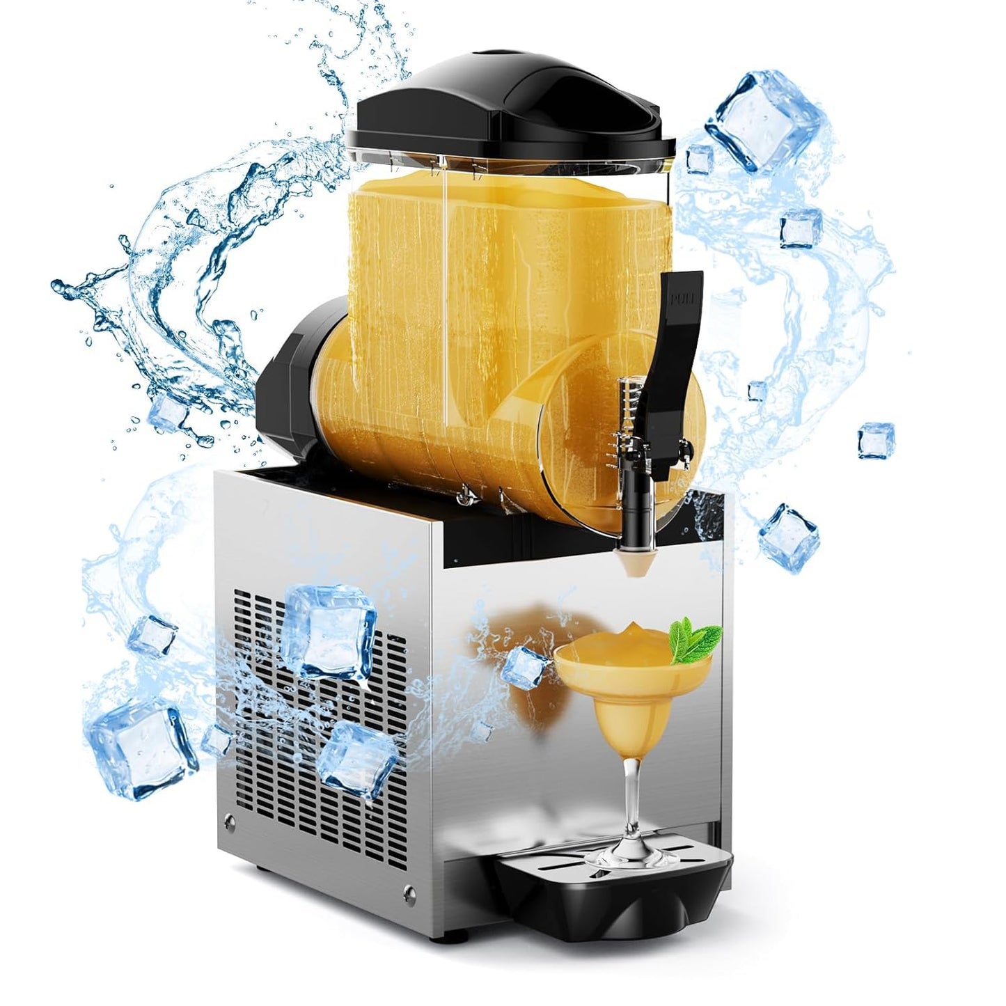 Mirfee Commercial Margarita Machine: 15L Capacity, Automatic Cleaning