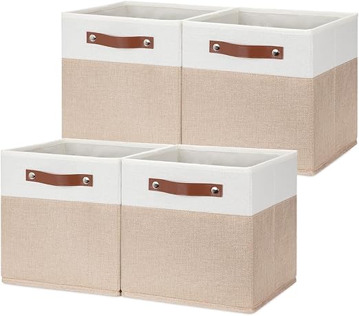 HNZIGE Fabric Storage Baskets for Stylish Home Organization