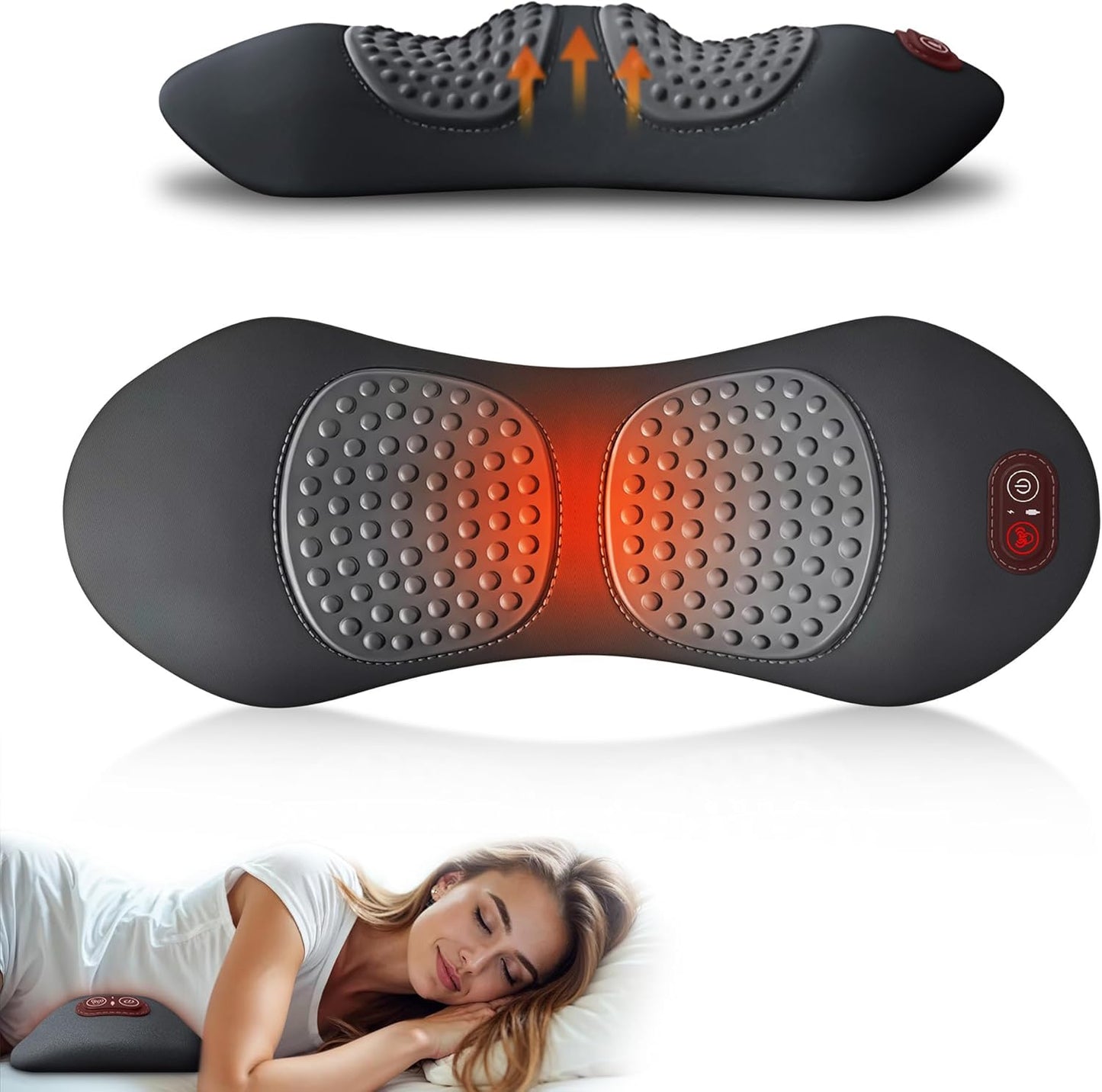 3 in 1 Rechargeable Electric Lumbar Support Pillow for Pain Relief