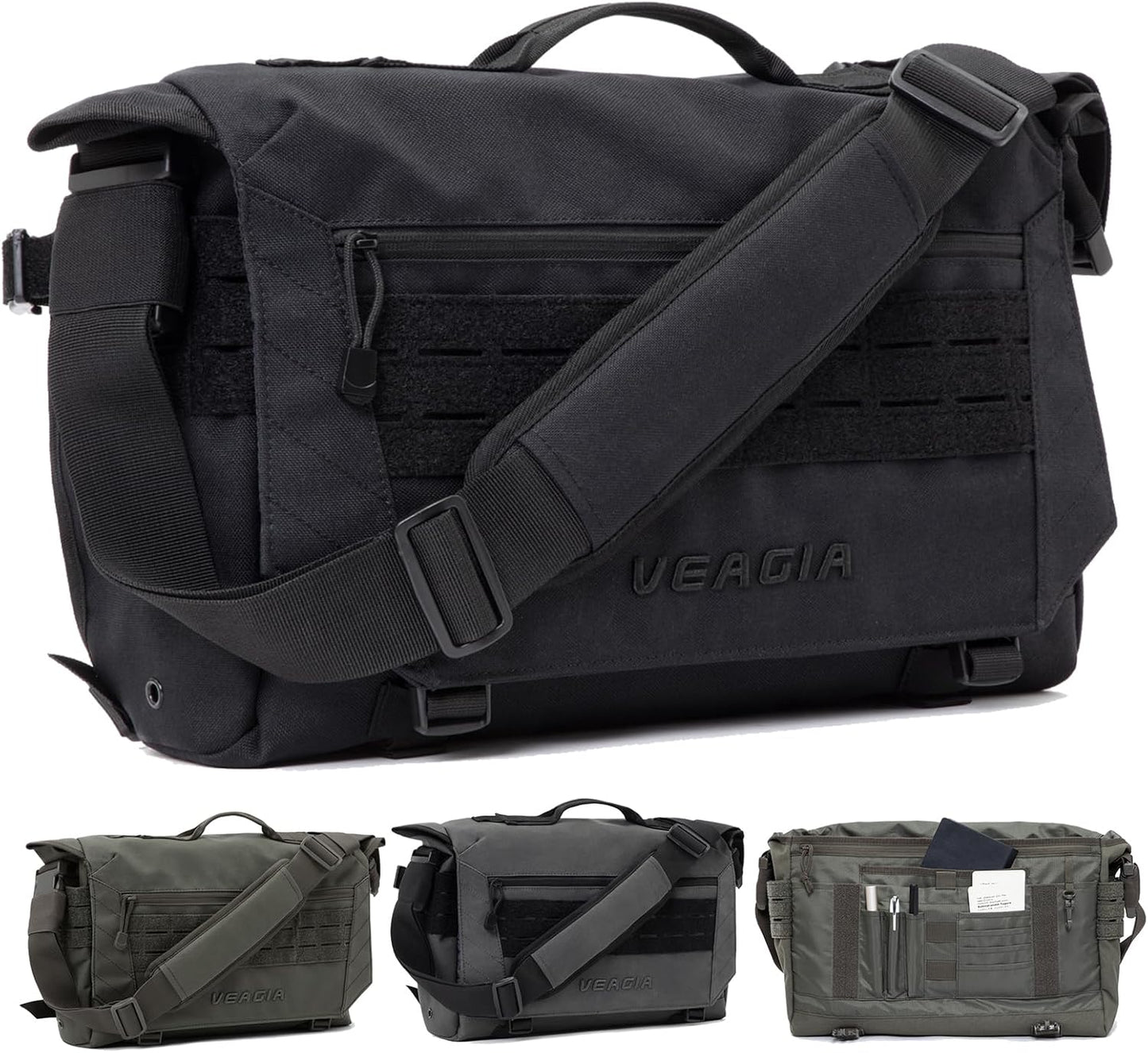VEAGIA Tactical Messenger Bag for Laptops and Everyday Use
