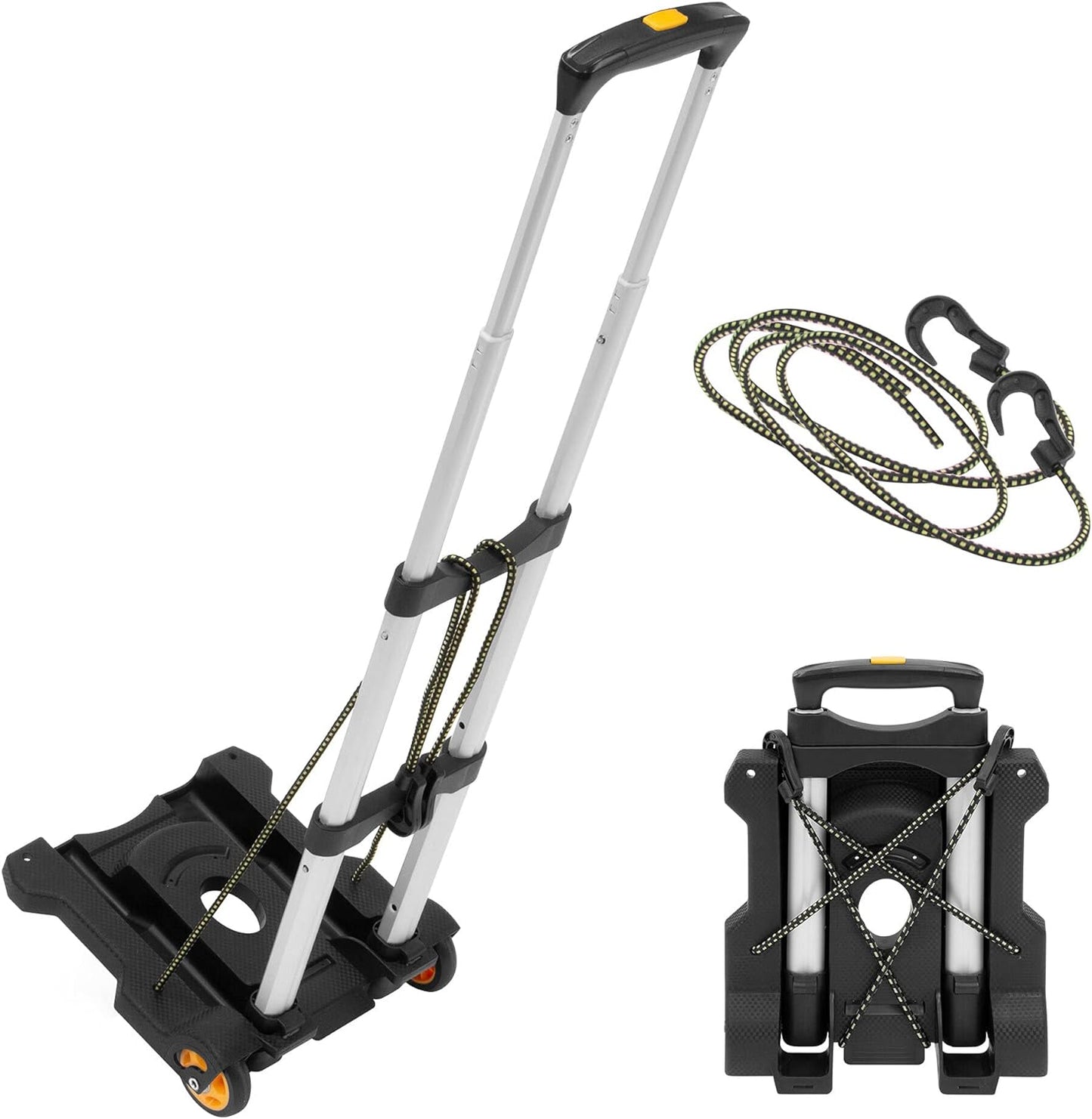 Mount-It! Foldable Luggage Cart with Wheels for Easy Transport