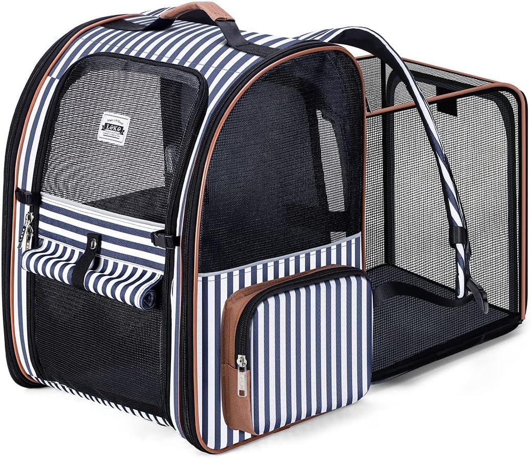Lekebobor Large Cat Backpack Carrier for Small Dogs and Cats