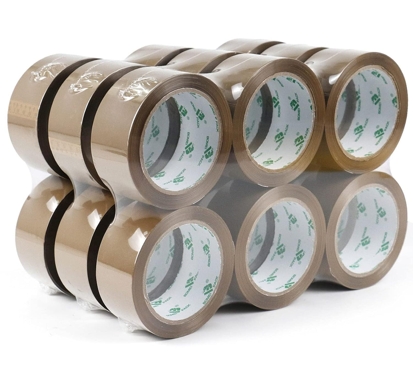 BOMEI PACK Brown Packing Tape for Shipping and Moving Needs