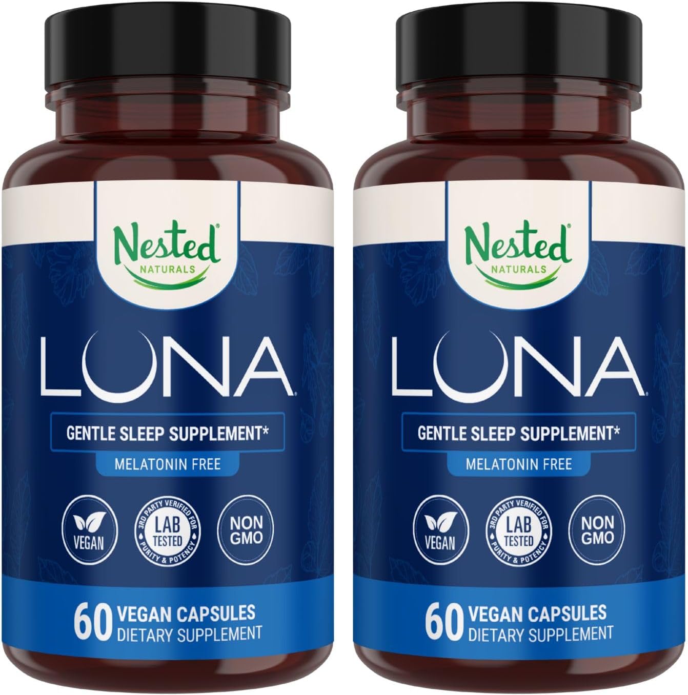 Luna Melatonin-Free Bedtime Supplement for Adults - Herbal Sleep Aid