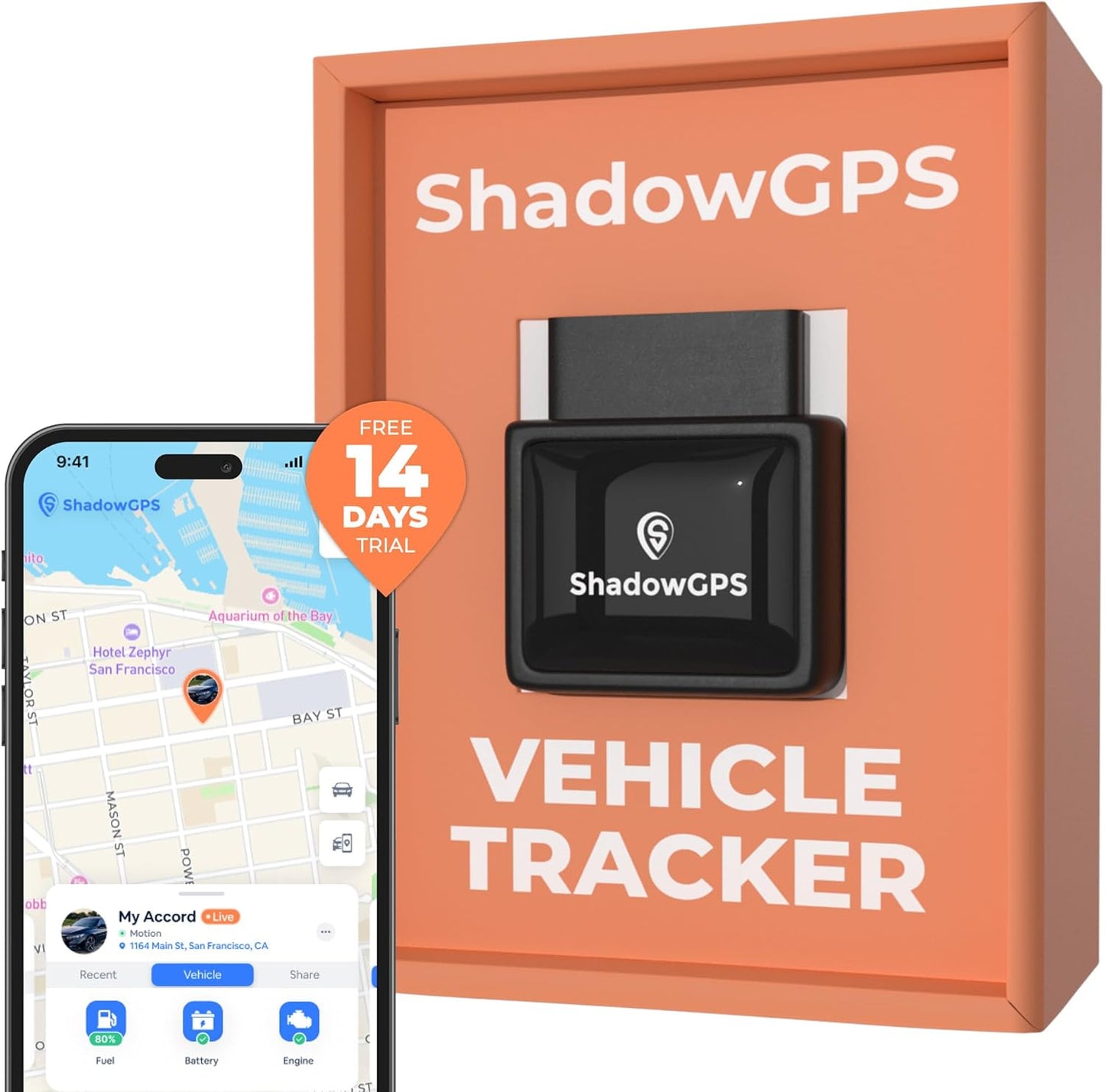 OBD2 GPS Tracker for Vehicles - Real-Time Location & Alerts