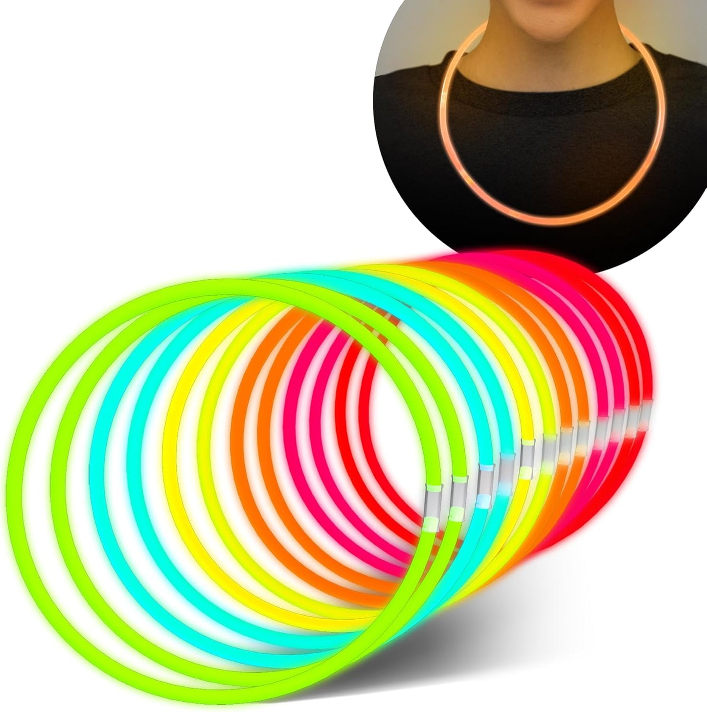 Glow Fever Glow Sticks Bulk 100ct for Parties and Festivals