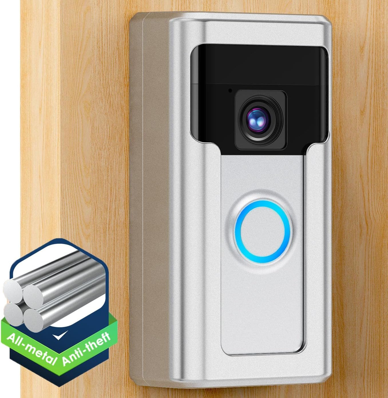 Metal Adhesive Doorbell Mount for Renters