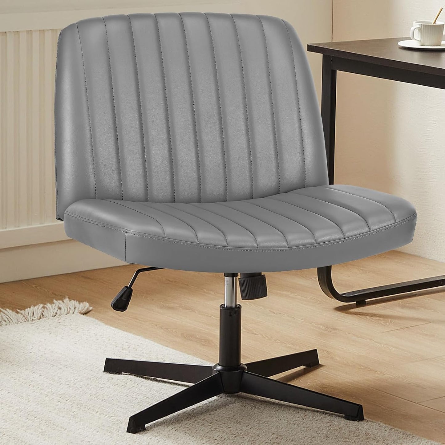 Sweetcrispy Criss Cross Chair: Stylish Armless Office Seating
