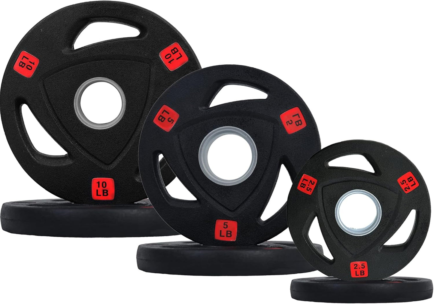 Fitvids 2-Inch Olympic Cast Iron Weight Plates for Strength Training