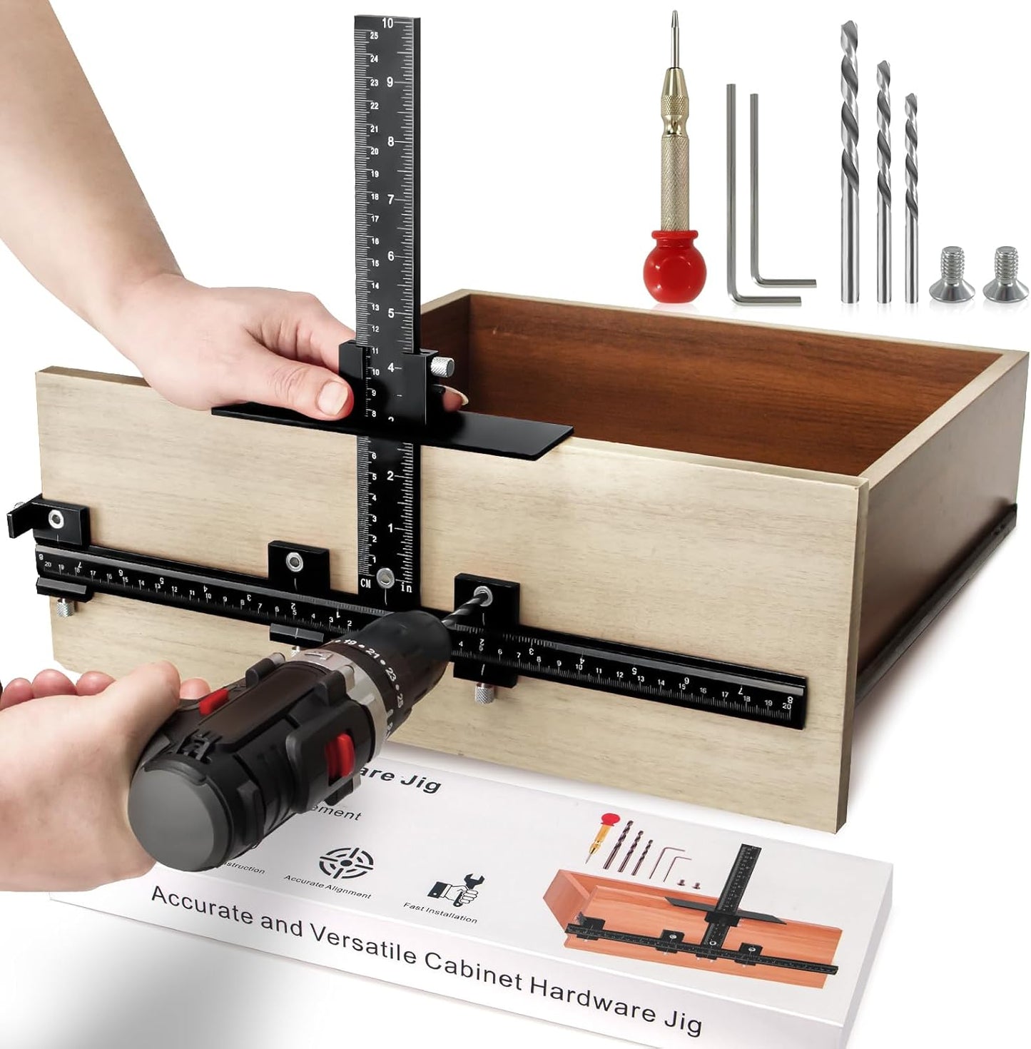 Cabinet Hardware Jig for Easy Installation of Handles and Pulls