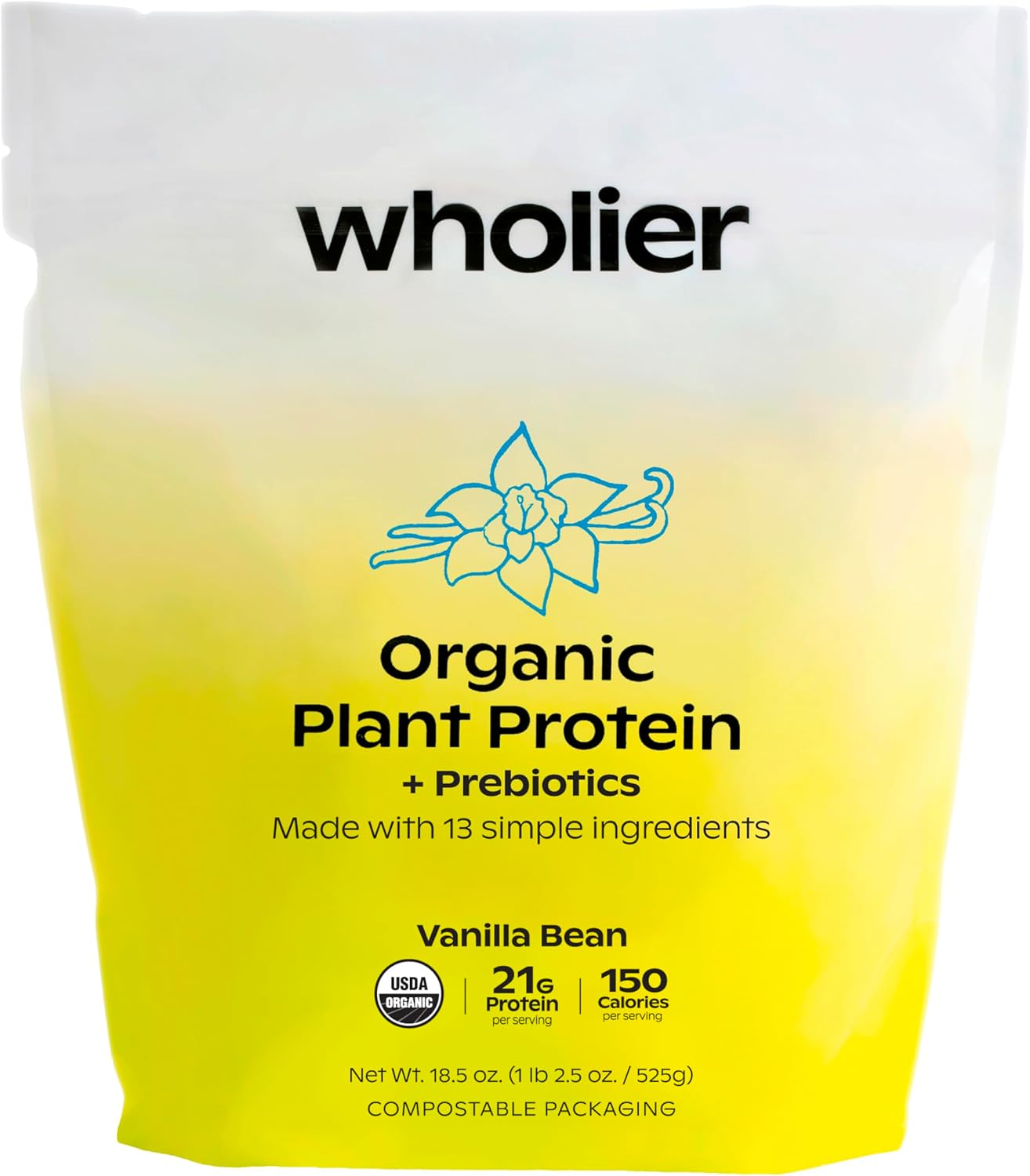 Organic Plant Protein with Prebiotics for Clean Vegan Nutrition