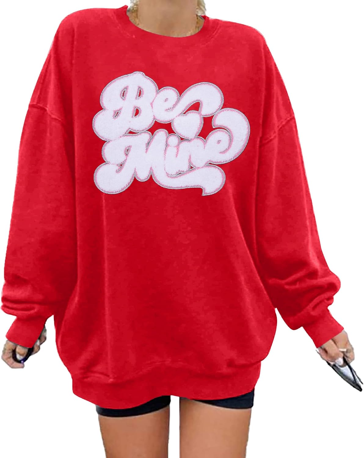Be Mine Glitter Patch Sweatshirt - VILOVE
