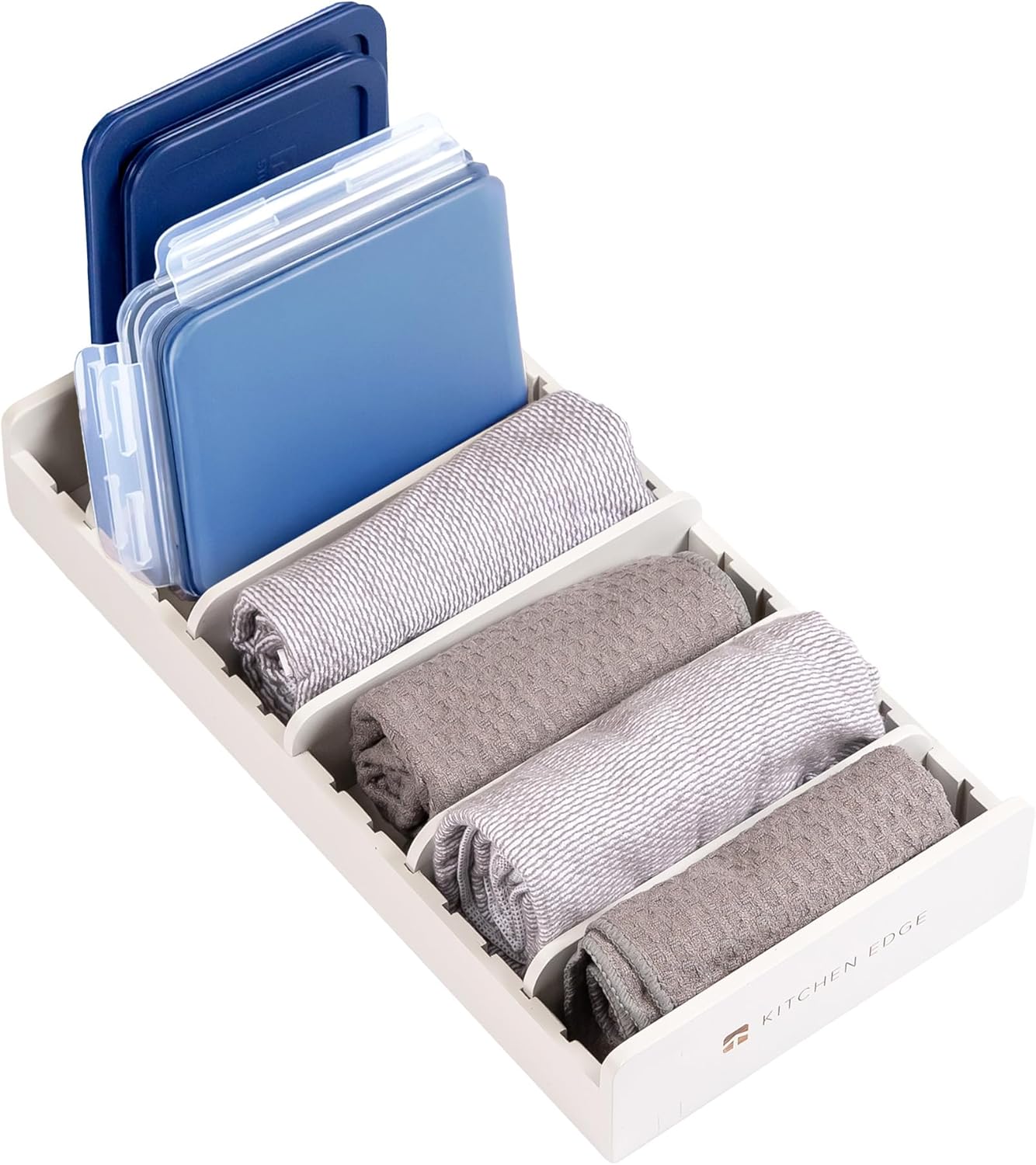 Bamboo Kitchen Towel and Food-Storage Organizer for Drawers