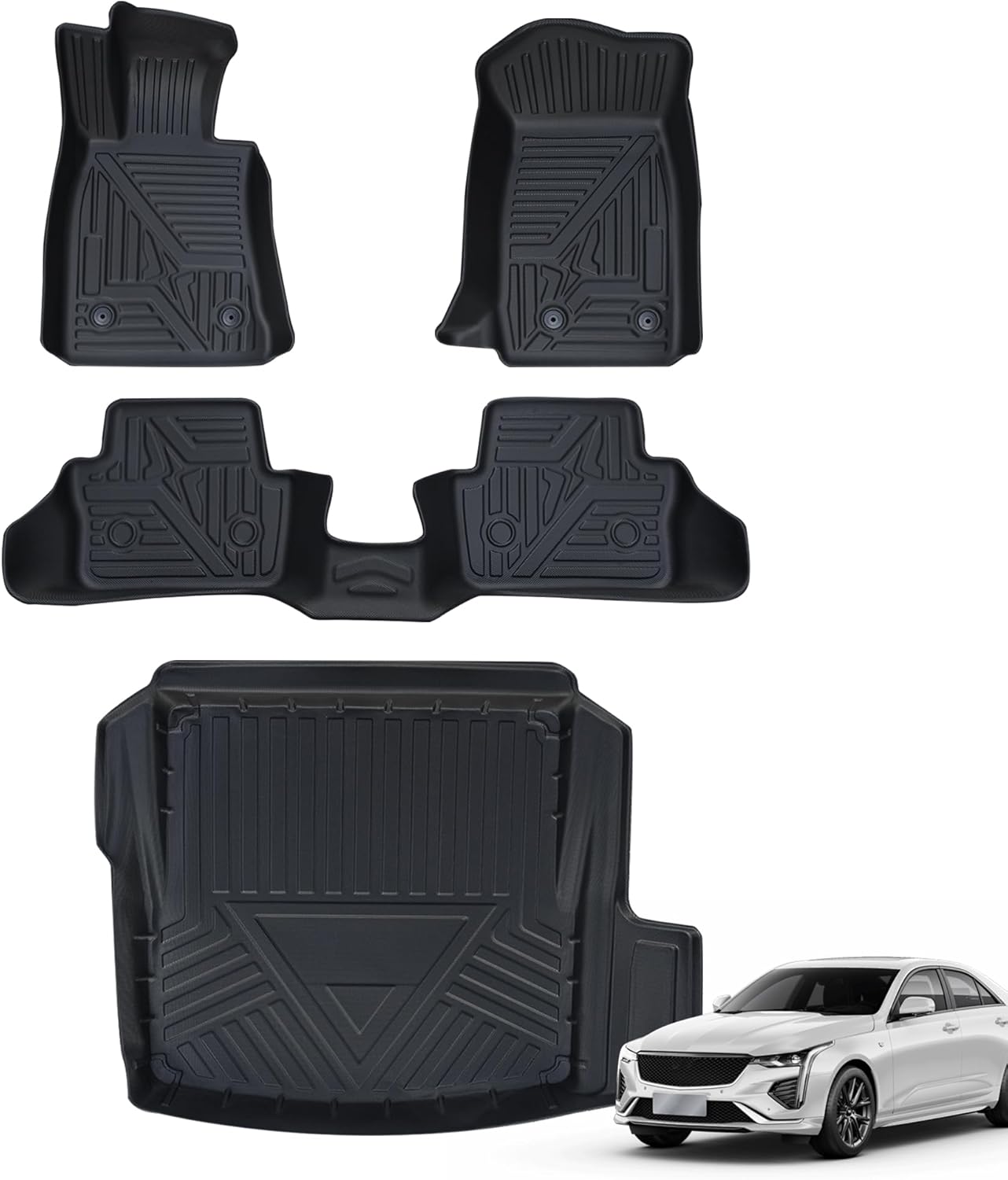 Heavy Duty TPE Floor Mats for Cadillac CT4 2020-2025 Models