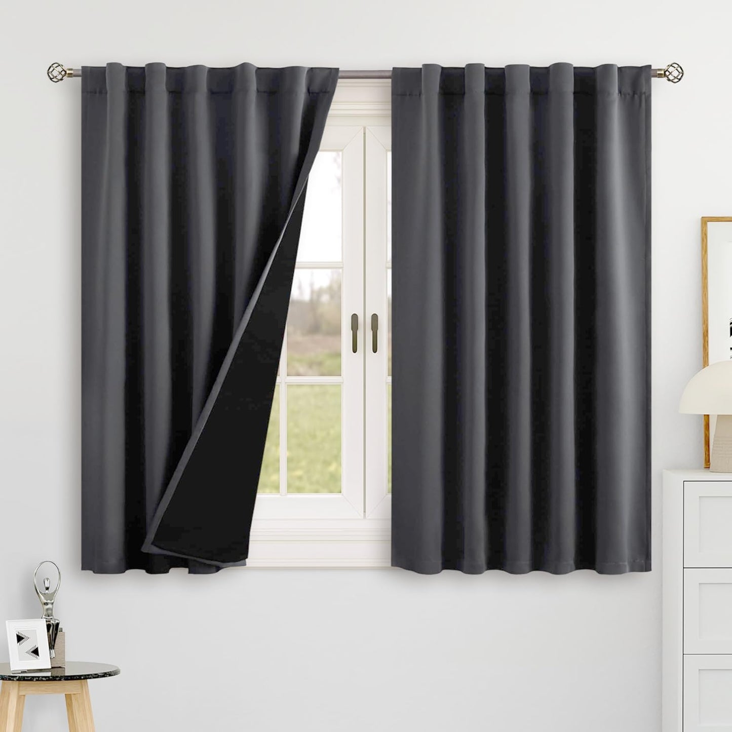 BGment 40 Inch Thermal Blackout Curtains for Total Room Darkening