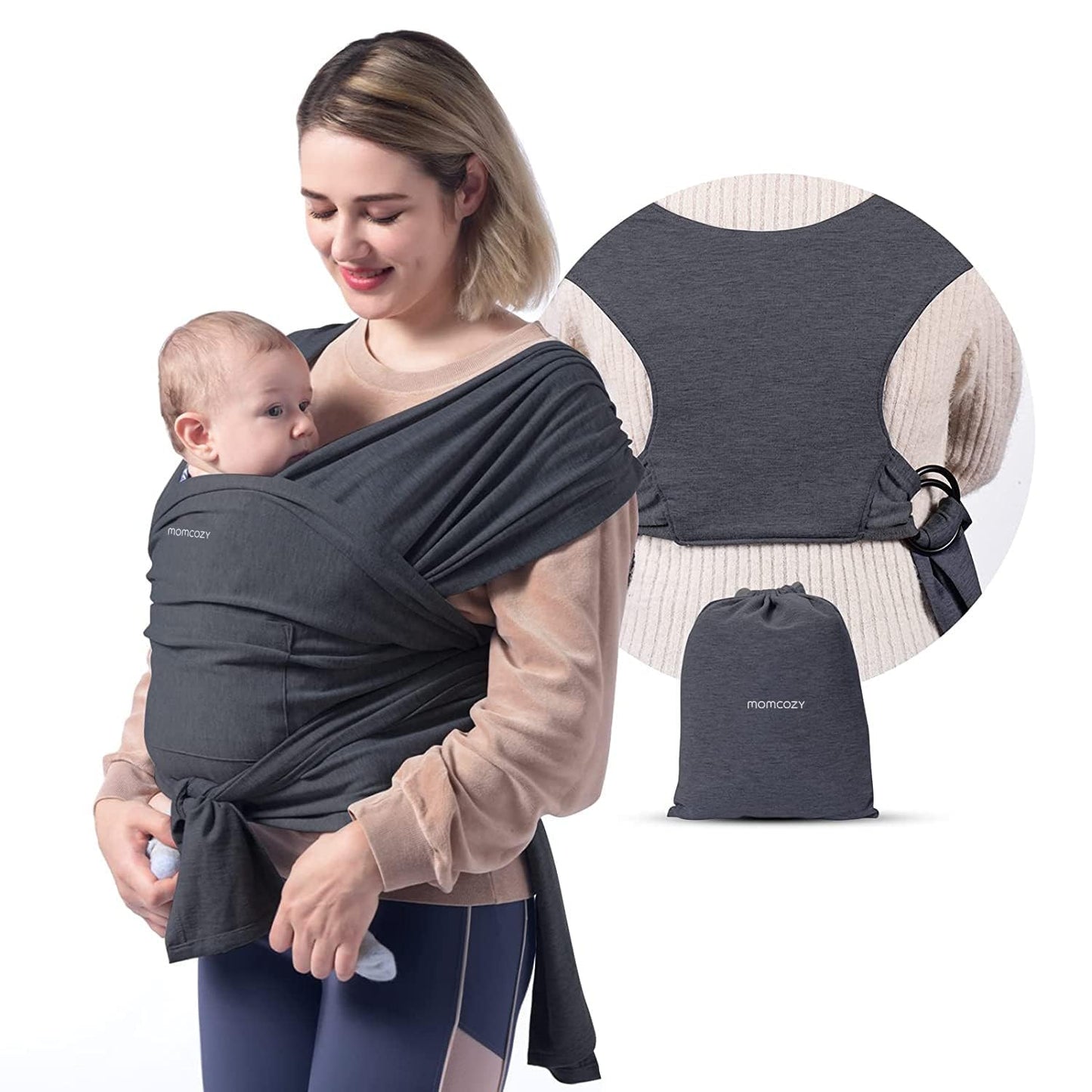 Momcozy Easy-Wear Baby Sling - Lightweight & Hands-Free!