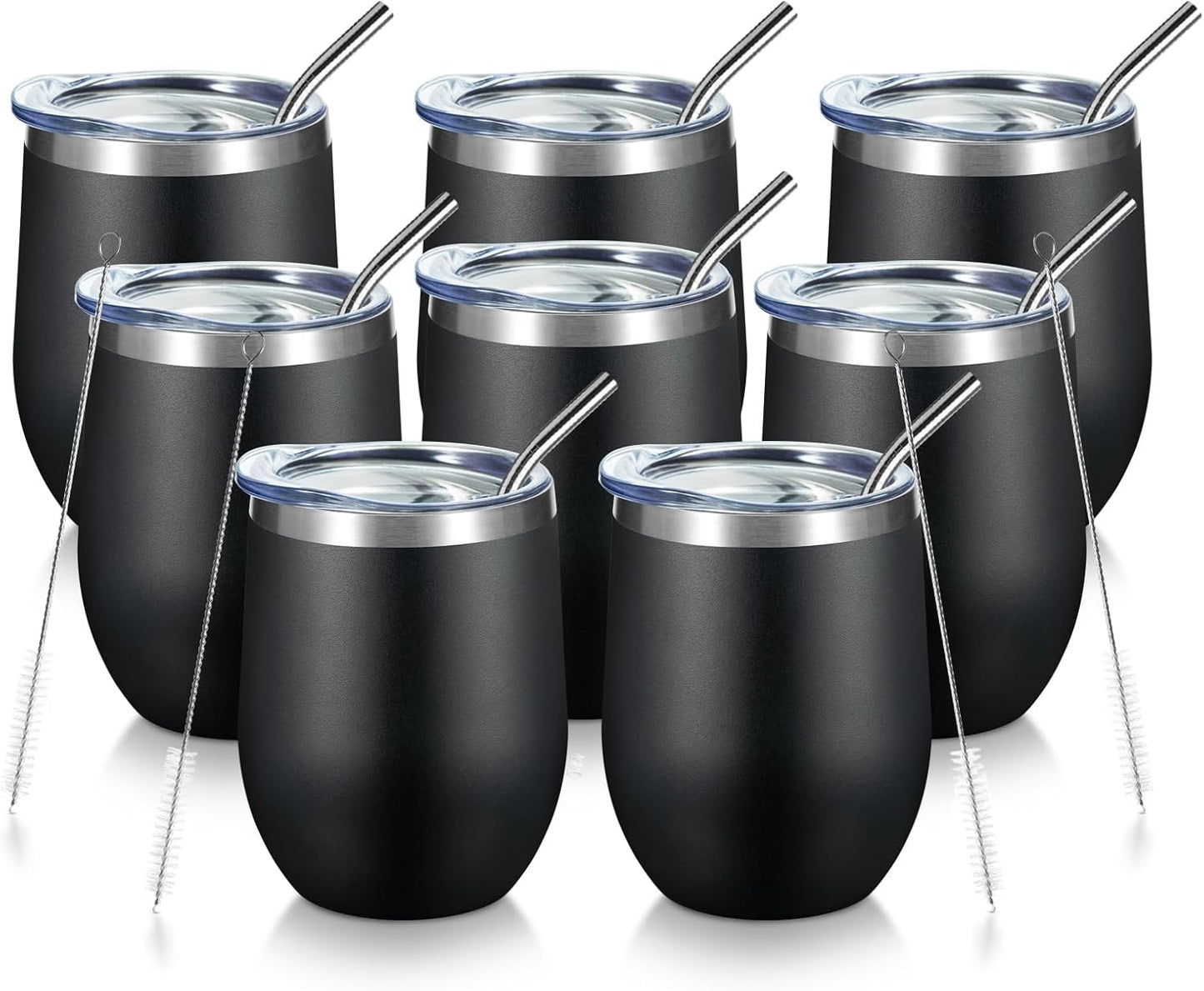 COMOOO 12oz Stainless Steel Drinking Cup for Hot and Cold Drinks