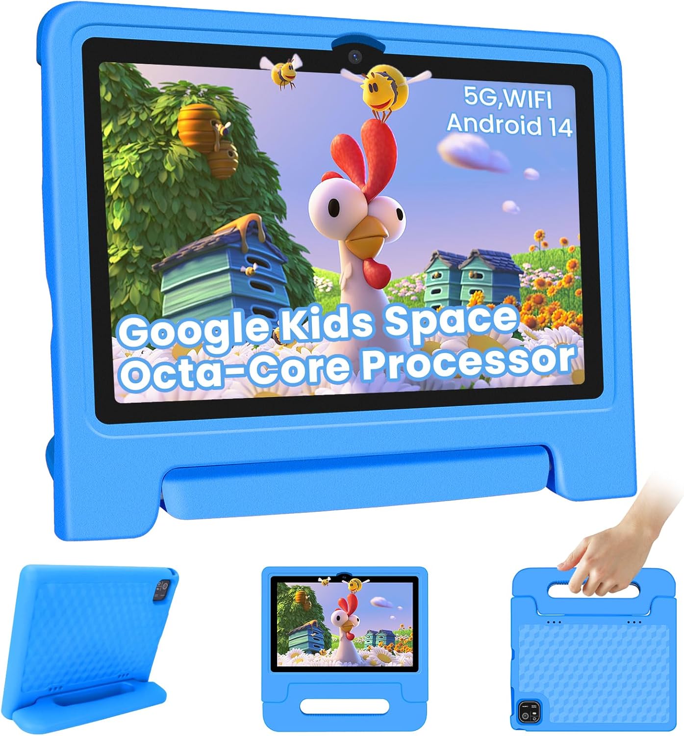 Kids Tablet 10.1 inch Android 14 with Parental Control Features