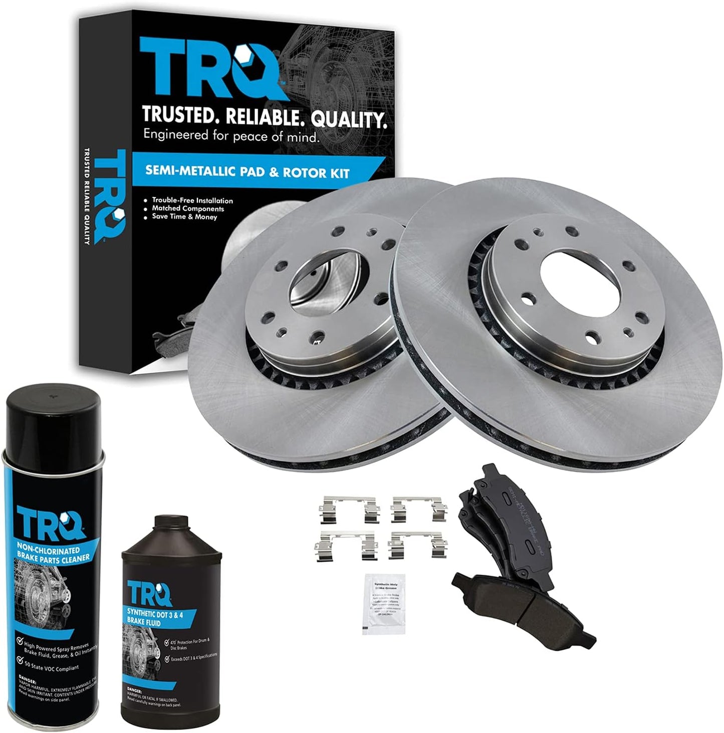 TRQ Front Brake Pad Rotor Kit for Buick Rainier & More