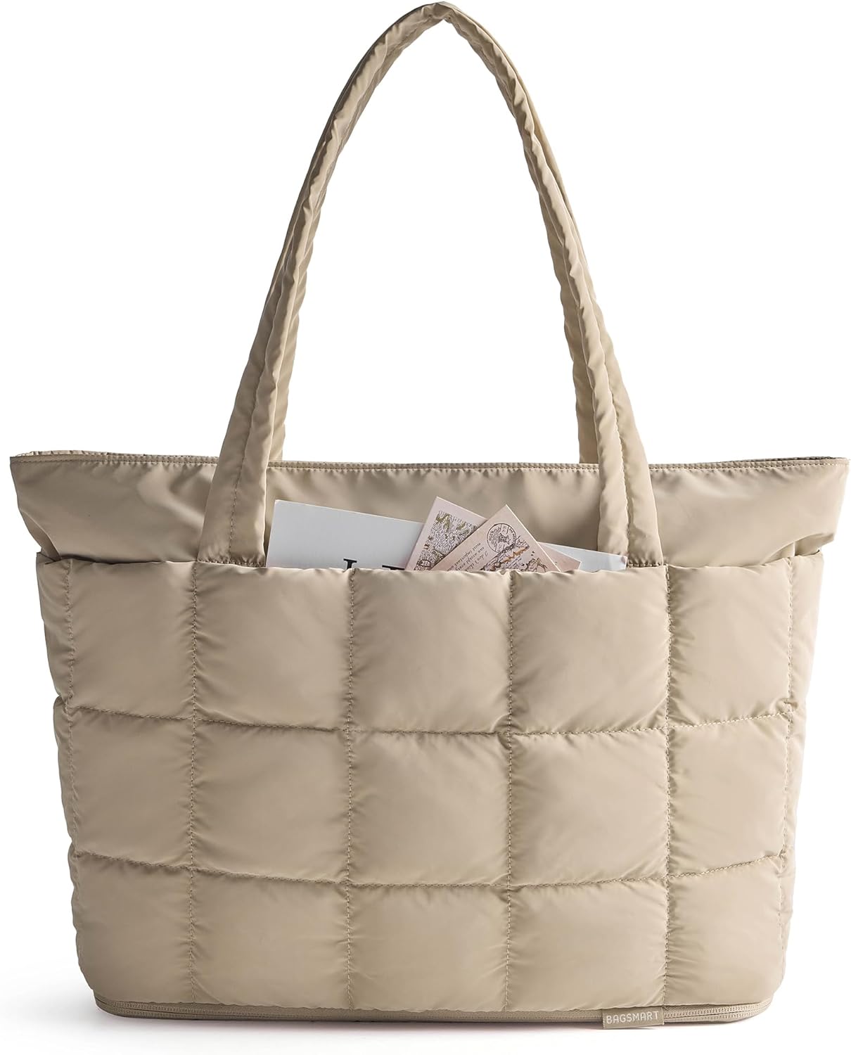 BAGSMART Large Tote Bag for Women: Expandable Puffer Handbag
