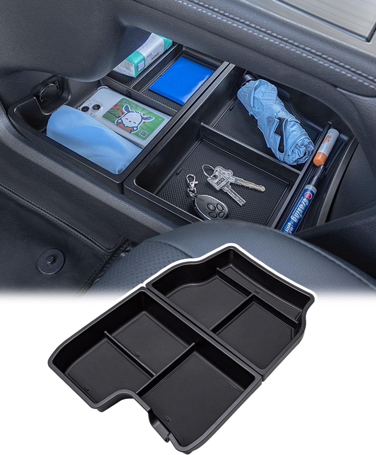 TOPINSTALL Console Trays for 2021-2025 Toyota Sienna Storage