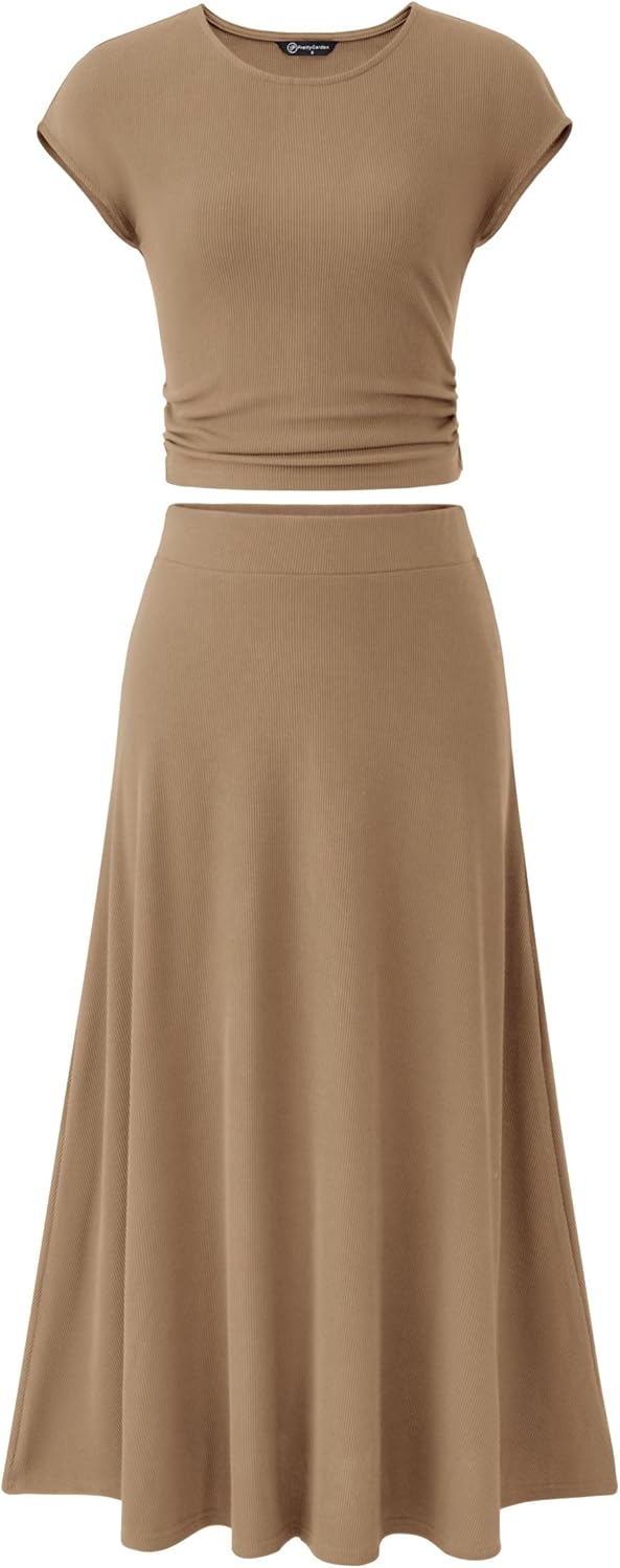 PRETTYGARDEN Two Piece Skirt Set for Women - Stylish Summer Outfit