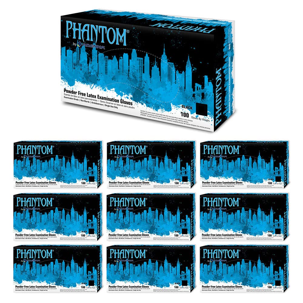 Phantom 6 mil Latex Powder Free Exam Gloves for Various Uses