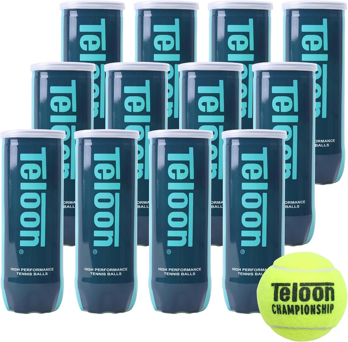 Teloon Championship Tennis Balls - Extra Duty for All Courts