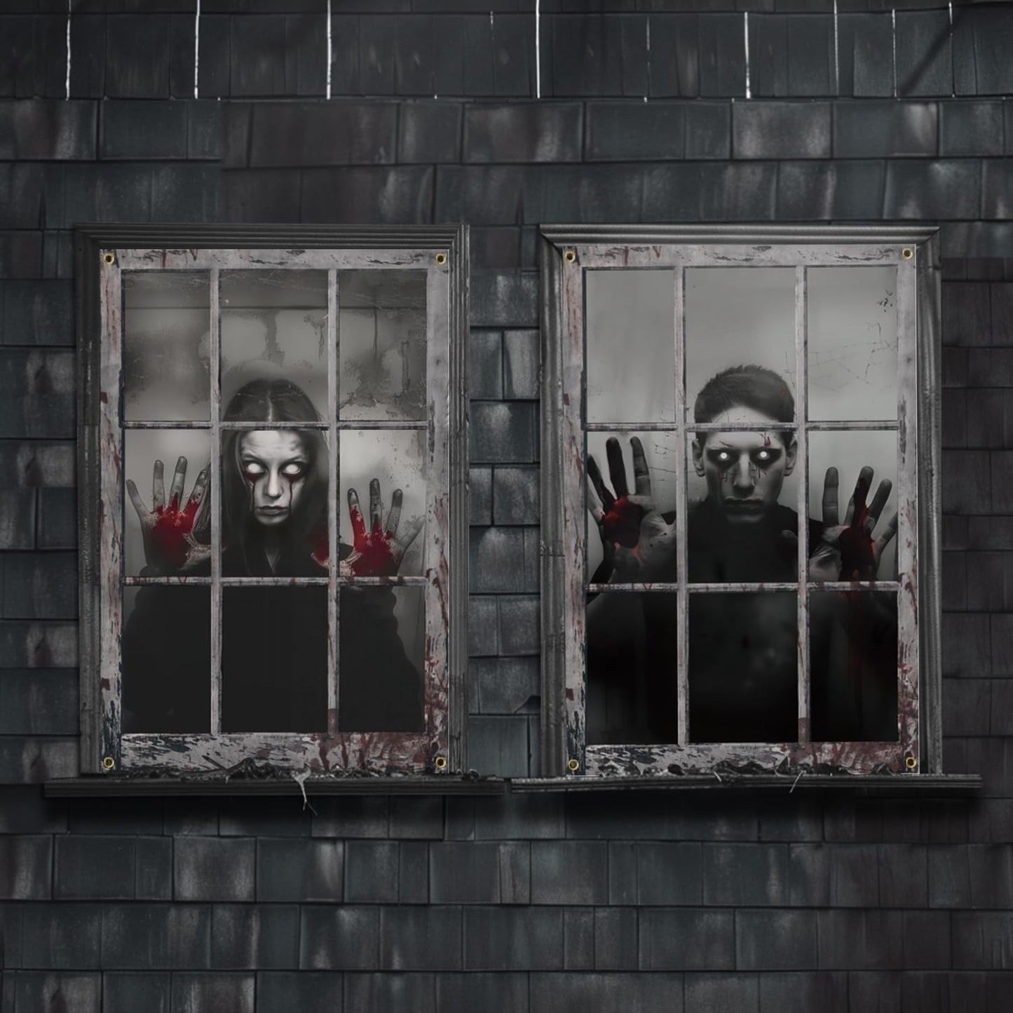 Halloween Window Decor - Spooky Duo by Zexik