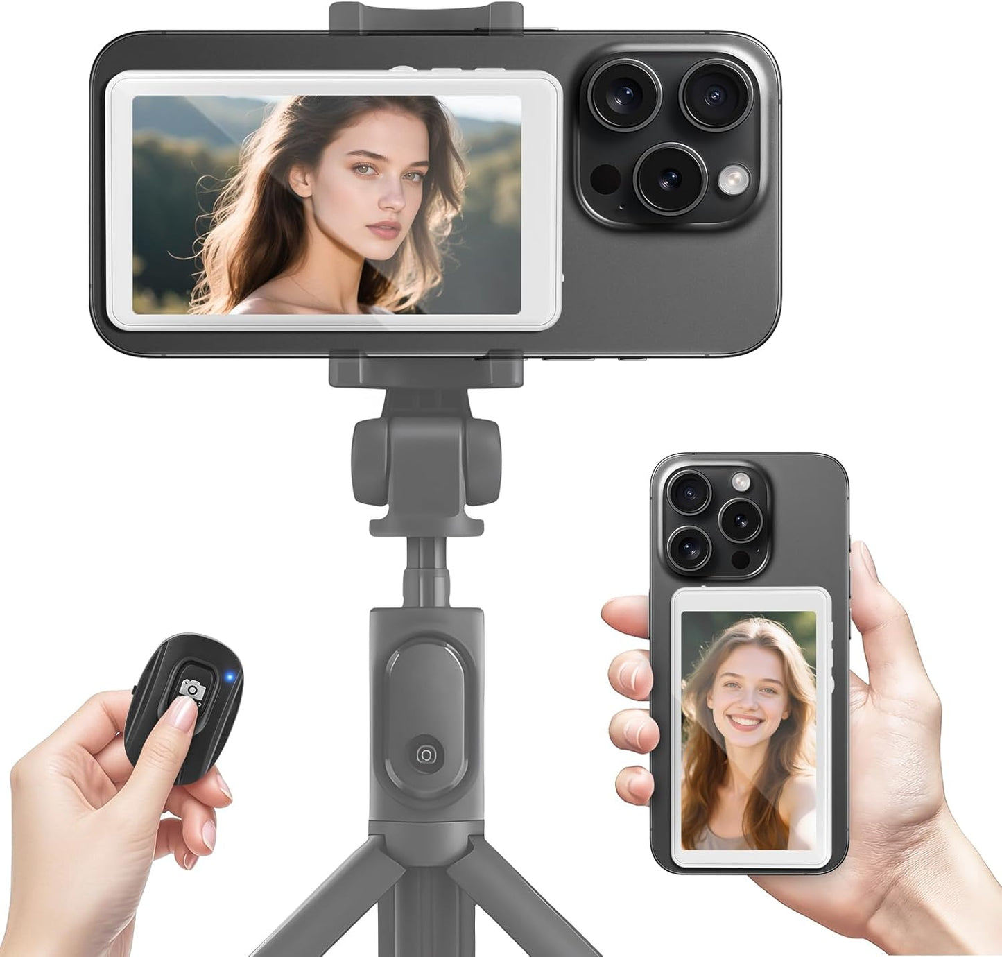Wireless Selfie Monitor Screen for iPhone & Android Users