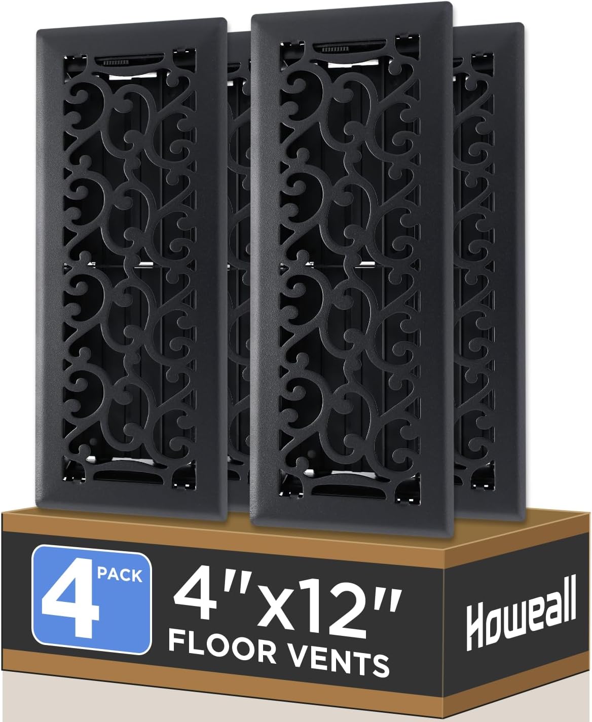 4x12 Inches Heavy Duty Walkable Floor Register for Home Use