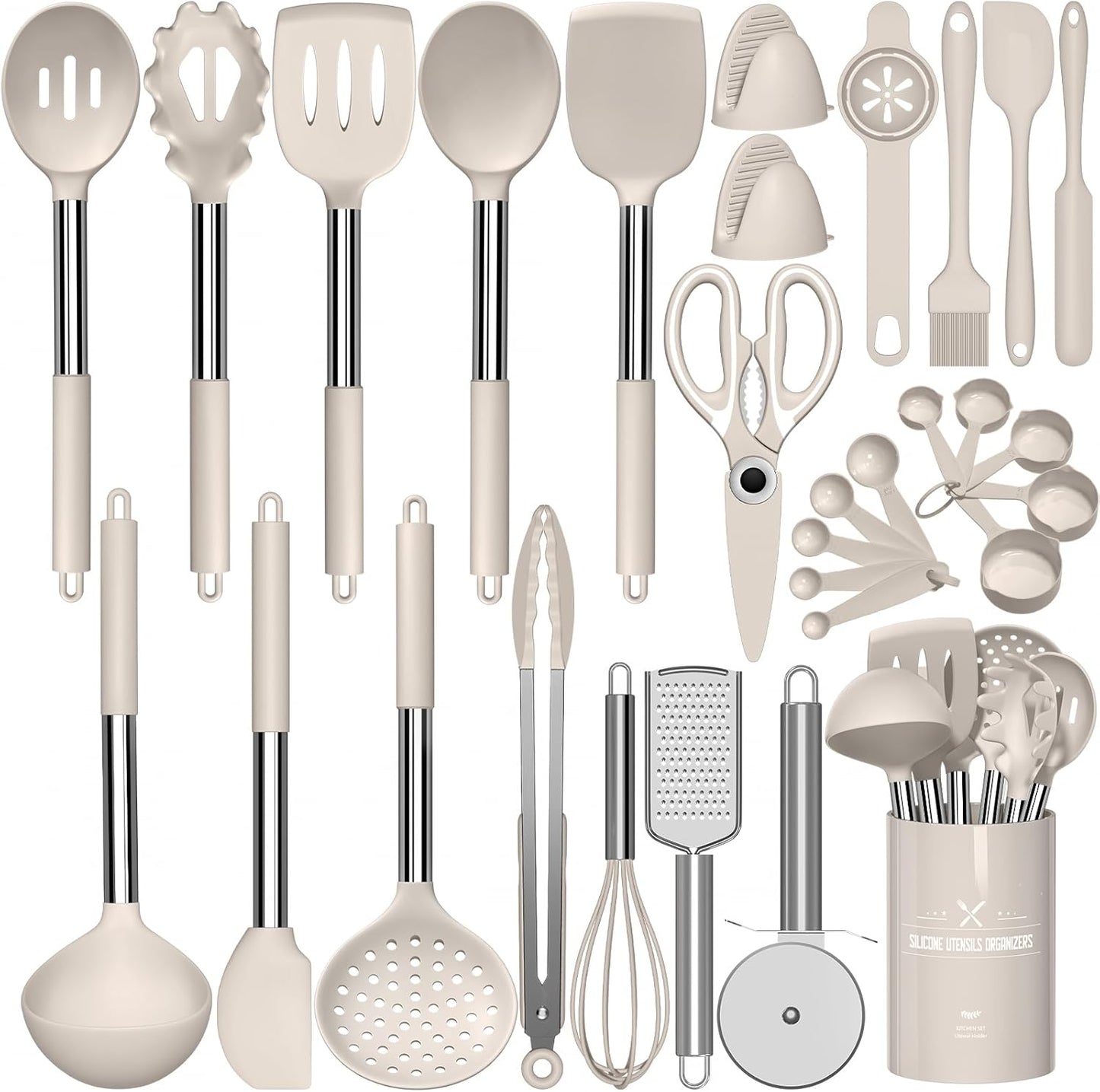Heat Resistant Silicone Kitchen Utensils Set for Cooking Needs