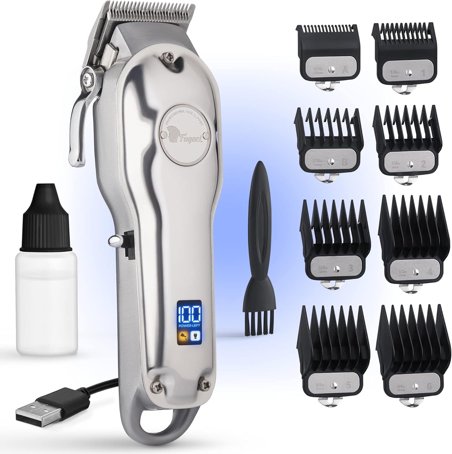 Fagaci Professional Hair Clippers for Precision Cutting Needs