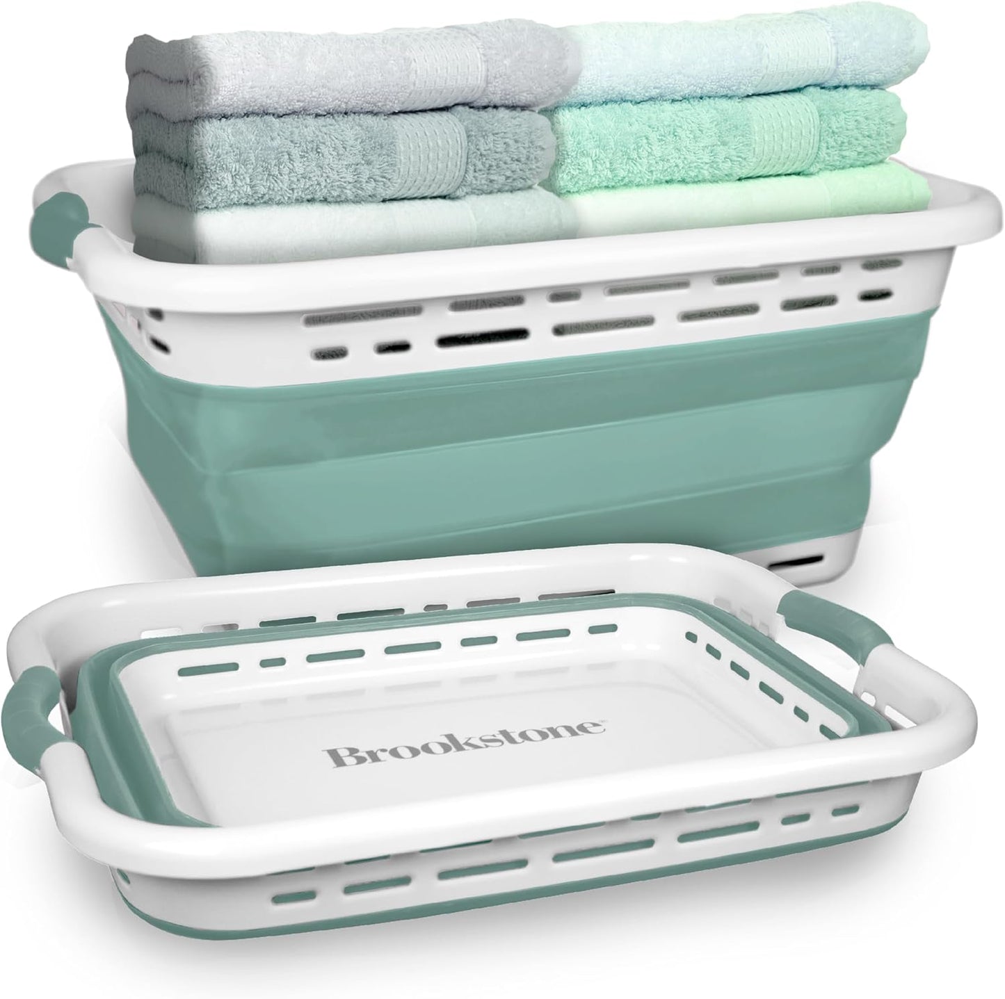 Collapsible Laundry Basket by Brookstone - Space Saving Design