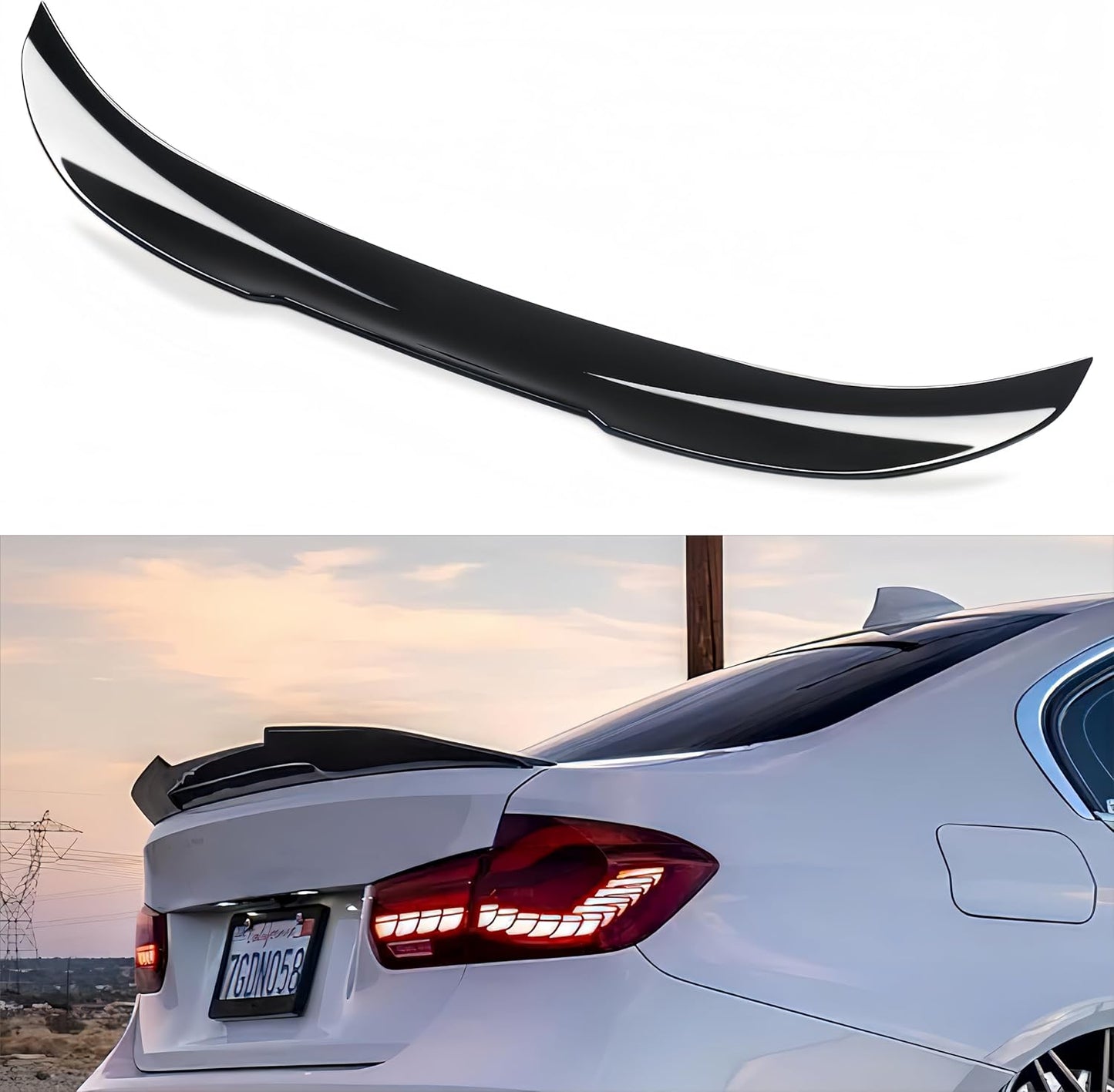 Rear Trunk Spoiler for 2012-2018 BMW F30 & 2014-2019 F80 M3