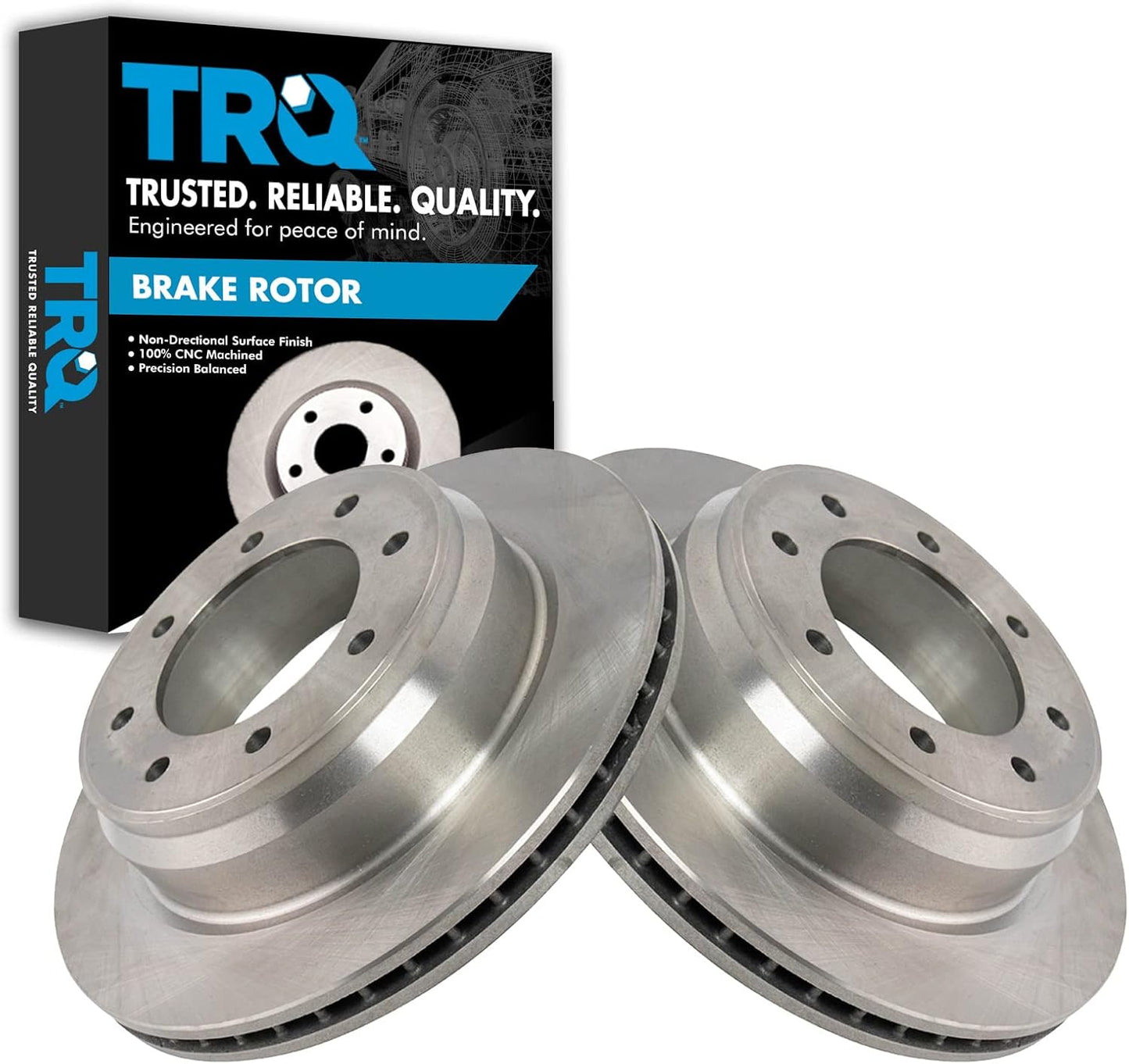 TRQ Rear Brake Rotors Set Vented for Nissan NV1500 NV2500 NV3500