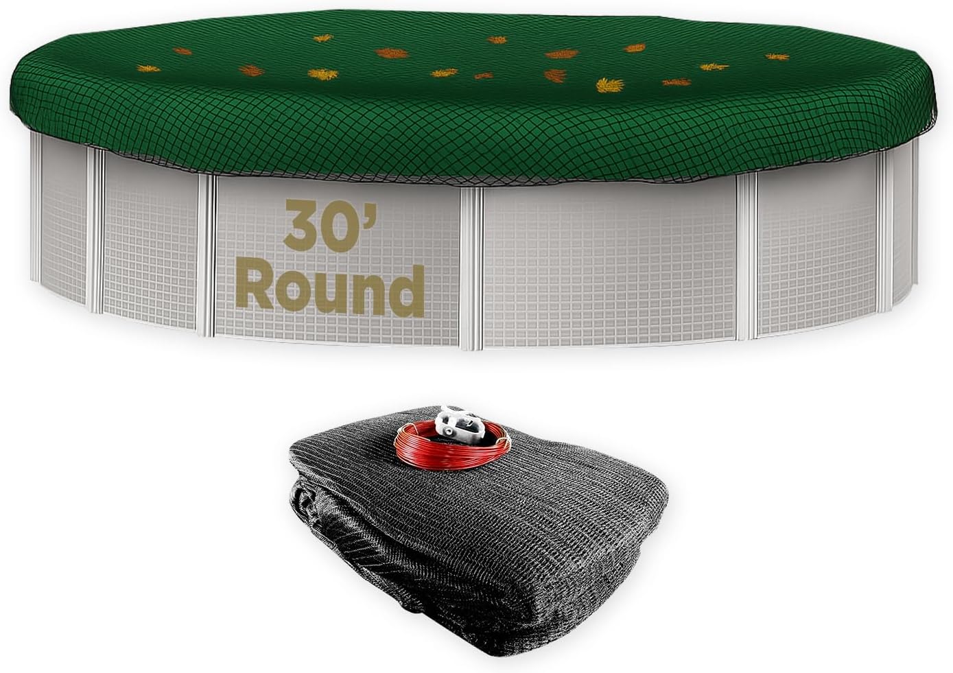 Buffalo Blizzard 30 ft Round Pool Leaf Net for Easy Debris Removal