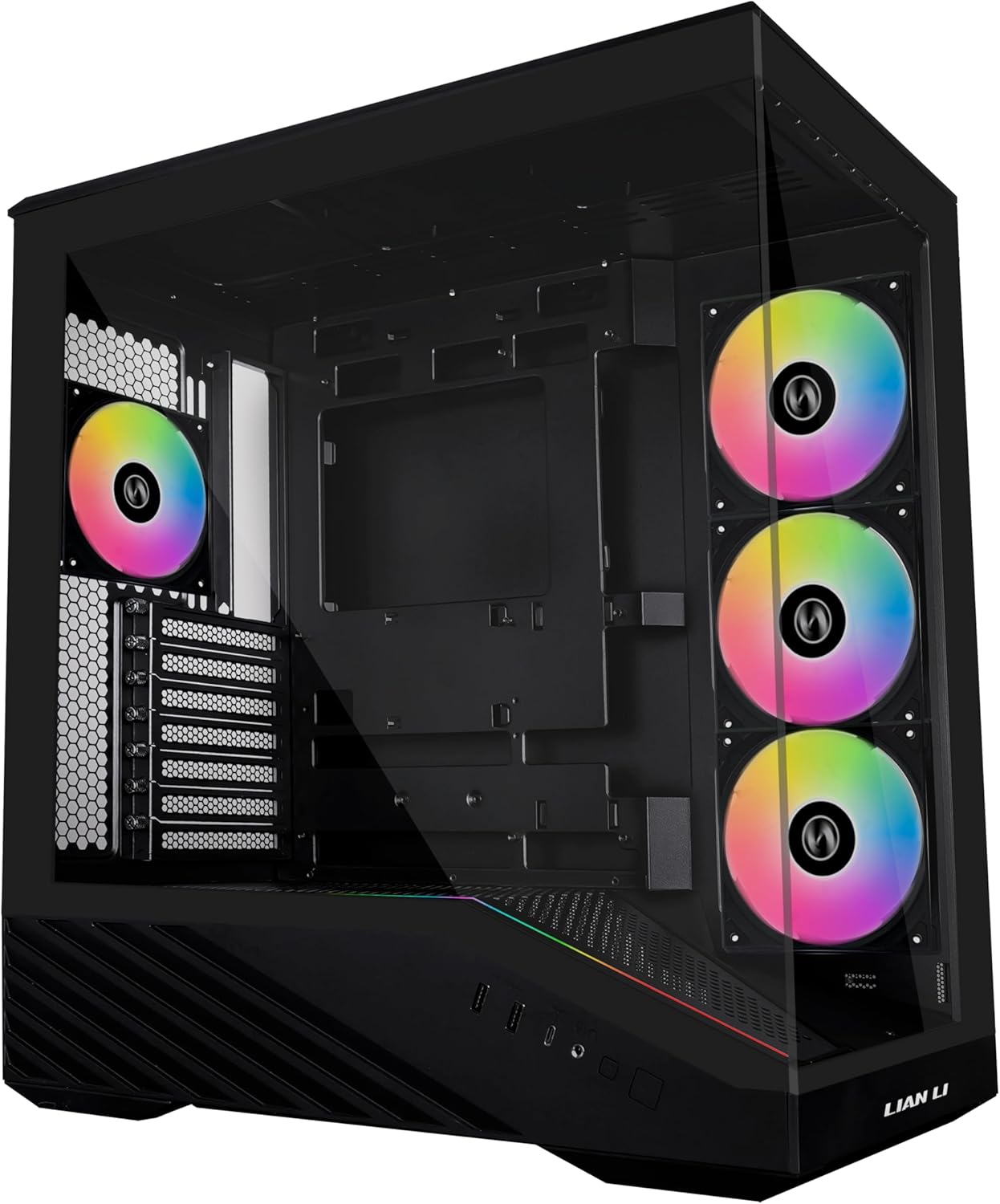 Lian Li V100 ATX Mid-Tower Case with ARGB Fans and Display