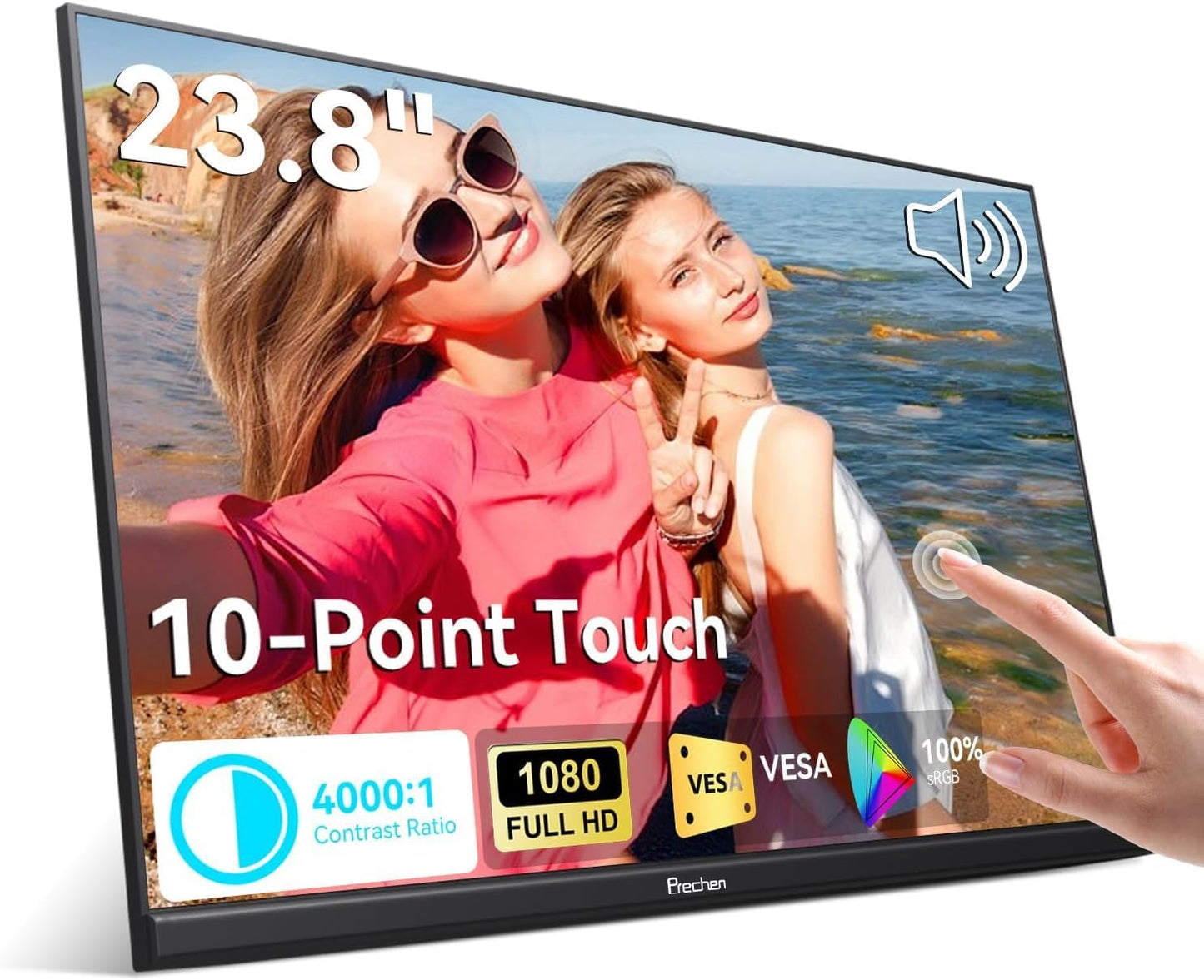 23.8 Inch Portable Touchscreen Monitor for Enhanced Productivity