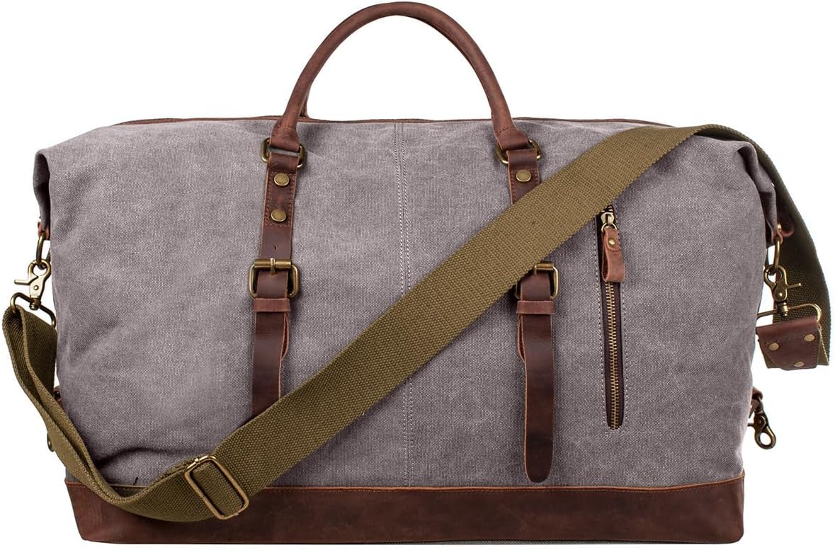 S-ZONE Duffle Bag for Travel Canvas Weekender Bag for Men
