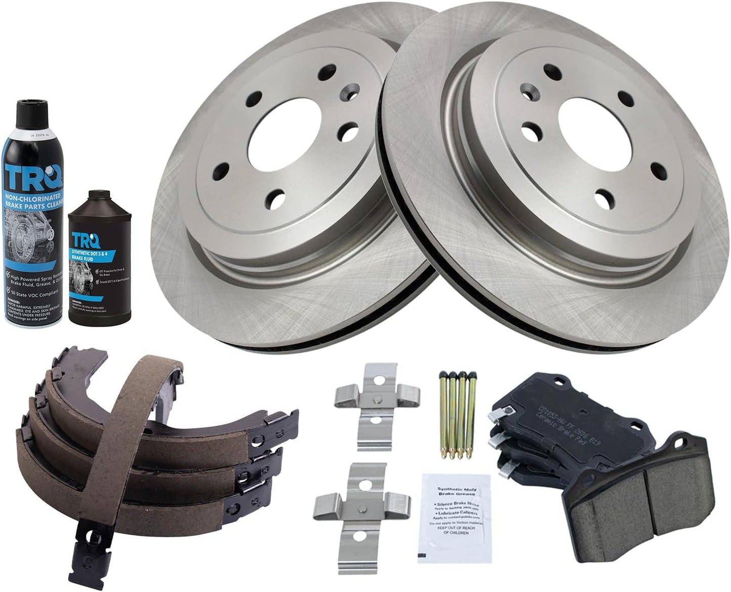 TRQ Rear Brake Pad & Rotor Kit for 2009-2014 Cadillac CTS