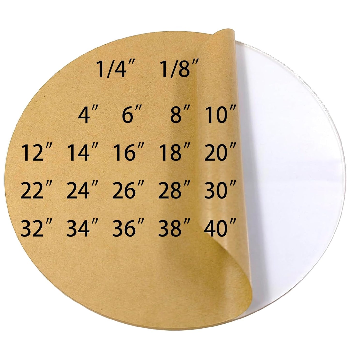 iCAGY Round Acrylic Sheet 24 Inch Clear Plexiglass Circle Blanks