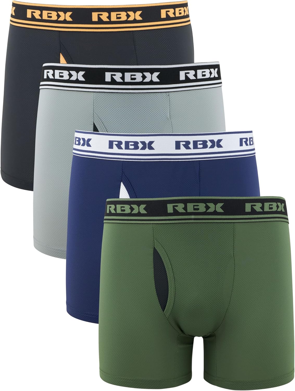 RBX Active Quick Dry Mesh Boxers 4-Pack