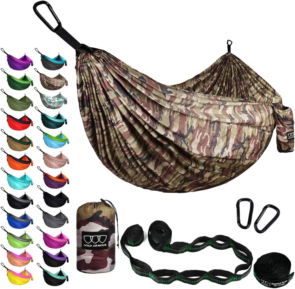 XL Double Camping Hammock by Gold Armour - Ultimate Comfort Gear
