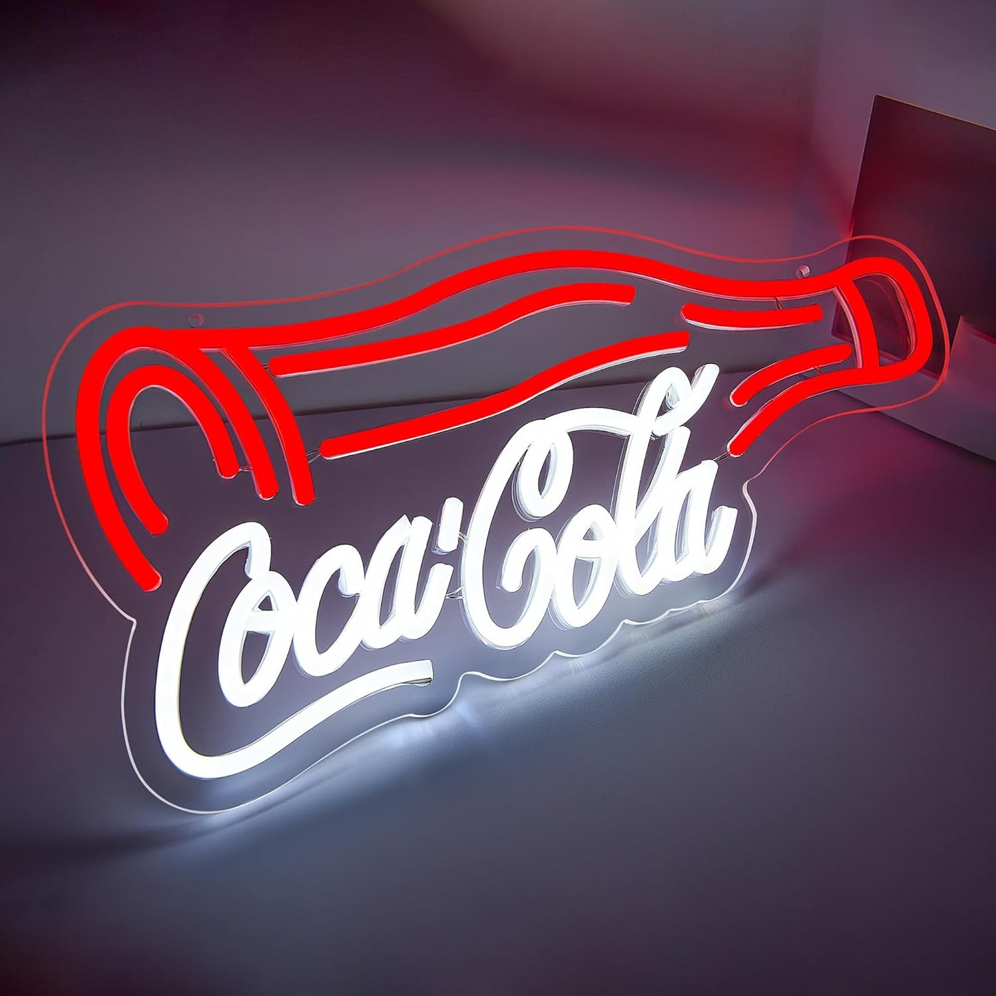 Cola Neon Sign for Wall Decor - Bright LED Light for Parties