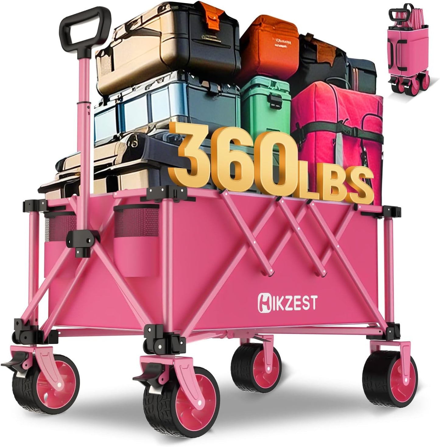 Collapsible Wagon Cart Heavy Duty Utility Wagon for All Uses