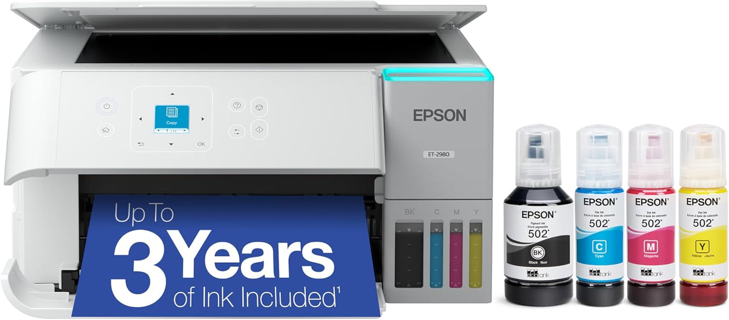 Epson EcoTank ET-2980 Wireless All-in-One Supertank Printer