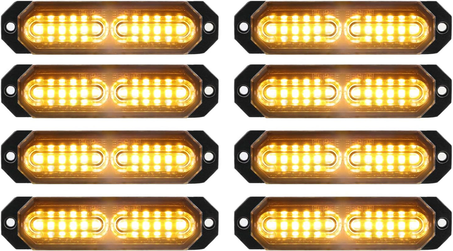 Ultra Slim 12-LED Strobe Lights for Emergency Vehicle Safety