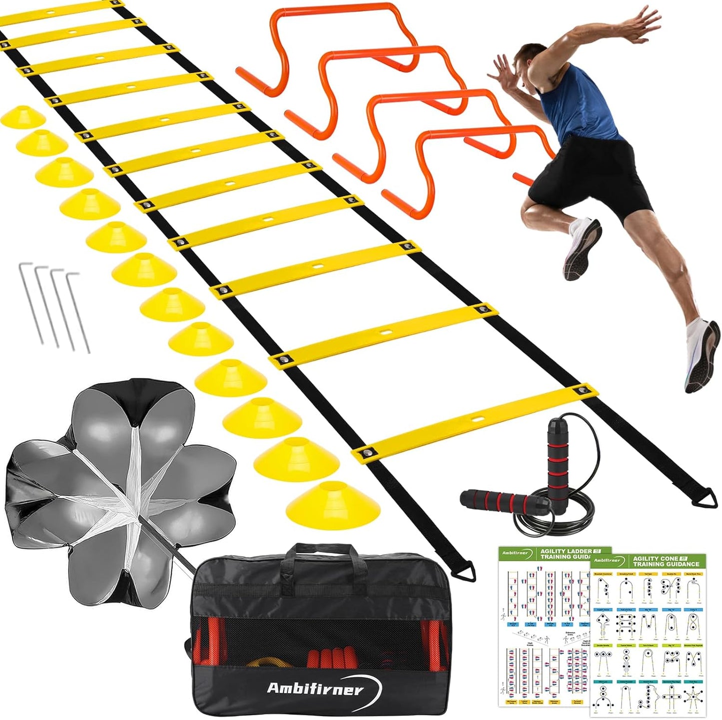 Agility Ladder Training Equipment Set for Speed and Soccer