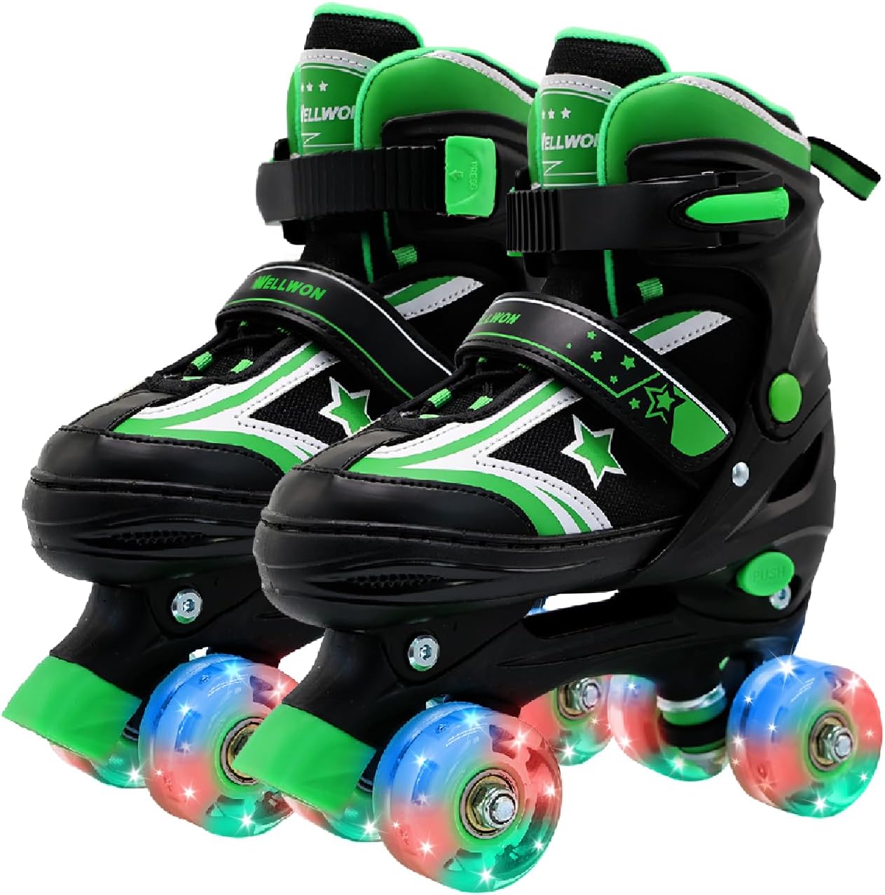 Kids Roller Skates with Adjustable Sizes and Light Up Wheels